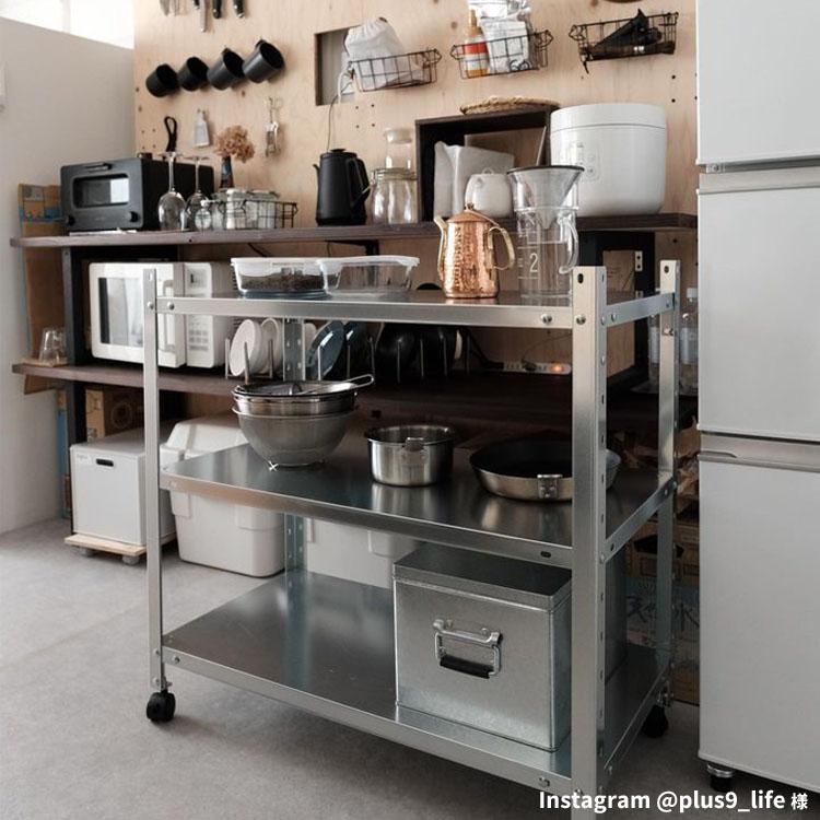 キタジマ スチールラック 幅70 奥行20 高さ90cm 3段 スチール棚 業務用