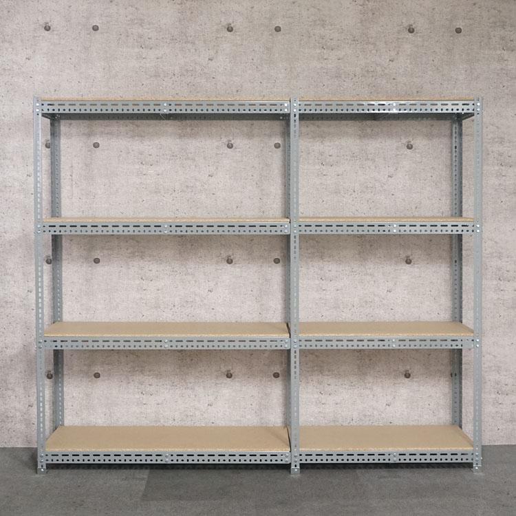 スチールラック 幅90 奥行75 高さ210cm 4段 スチール棚 業務用 収納 ボード棚 連結 グレー_4