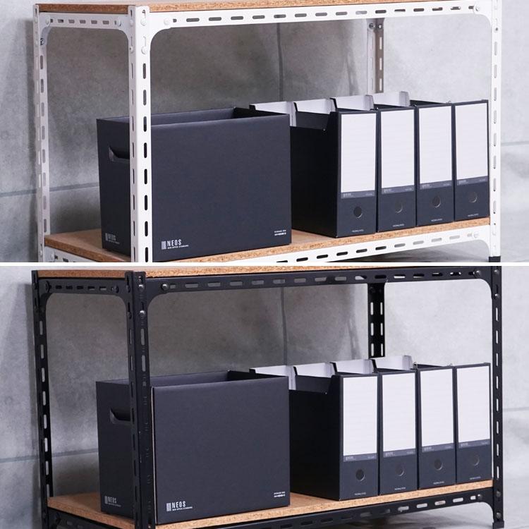 スチールラック 幅75 奥行45 高さ45cm 2段 スチール棚 業務用 収納 アングル棚 ホワイト ブラック 70kg/段の画像