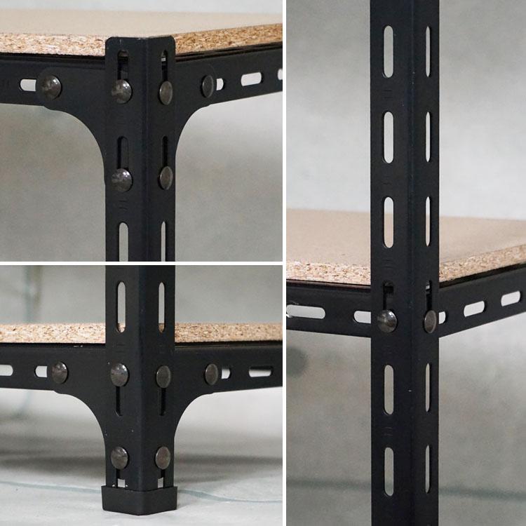 キタジマ スチールラック 幅120 奥行45 高さ180cm 4段 スチール棚 業務