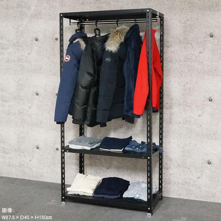 業務用スチールシェルフアイアンラック棚ブラック高240×幅180×奥行45cm 業務用スチールシェルフアイアンラック棚ブラック高240×幅180×奥行45cm