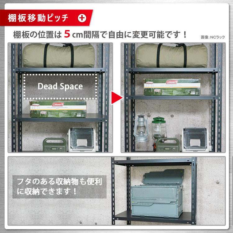 スチールラック 幅90 奥行45 高さ63.5cm 3段 スチール棚 業務用 収納 スマートラック BC-NSTR-K-167 ホワイト ブラック 亜鉛メッキ 40kg/段の画像