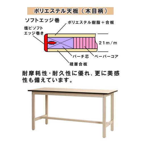 ワークテーブル 作業台 300k ポリエステル天板 幅180 奥行90 高さ74cm ベイジュ 300kg 段 ガレージ スチールラックのキタジマ 通販 Yahoo ショッピング