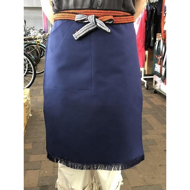 紺）ポケット付き無地帆前掛 （前掛け幅48cm）綿100％ 1枚1
