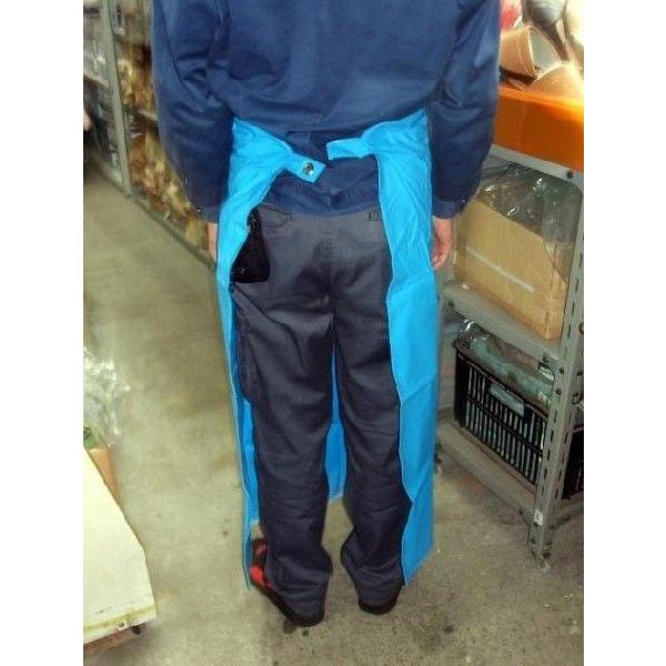 防水エプロン ワンタッチ式 (赤) Lサイズ 幅90cm×縦125cm 日本製