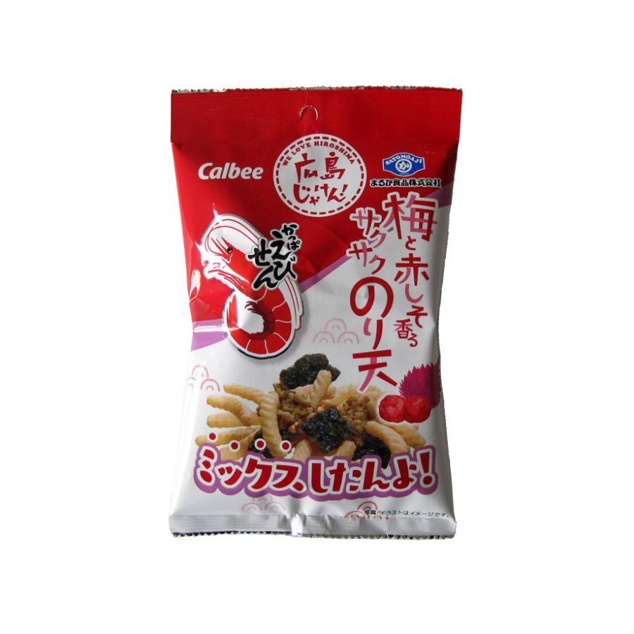 まるか食品 かっぱえびせん・梅と赤しそ香るサクサクのり天ミックス26g