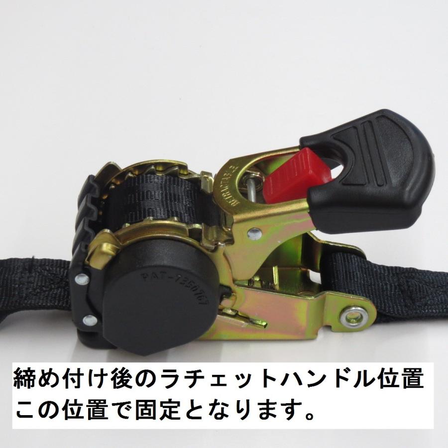 タイダウンベルト 自動巻取り ラッシングベルト ラチェット 自動