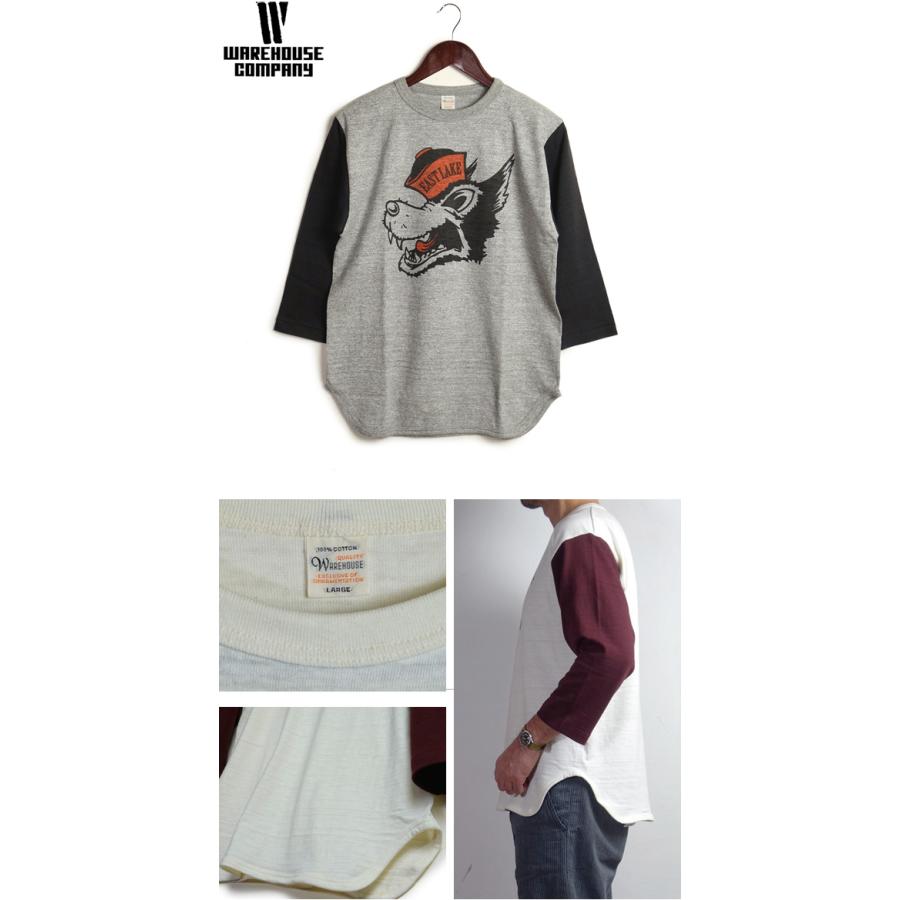 WAREHOUSE ウエアハウス 7分袖 ベースボール Tシャツ “EAST WAREHOUSE ウエアハウス 7分袖 ベースボール Tシャツ “EAST