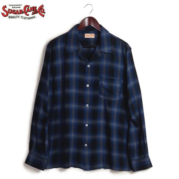 SUGAR CANE シュガーケーン レーヨン オンブレー チェック 長袖