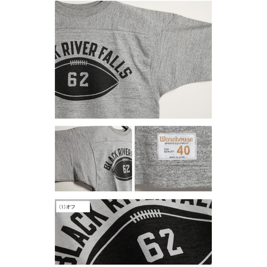 WAREHOUSE（ウエアハウス） 7分袖 フットボール Tシャツ “FOOTBALL 62