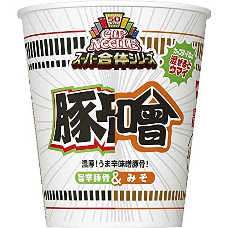 日清食品 カップヌードル スーパー合体シリーズ 味噌 旨辛豚骨 84g 個
