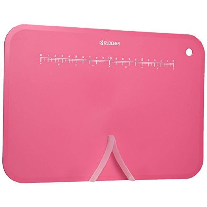 京セラ まな板 抗菌 仕様 柔らかい 軽量 目盛り スタンド 付き 漂白 除菌 Ok ピンク 日本製