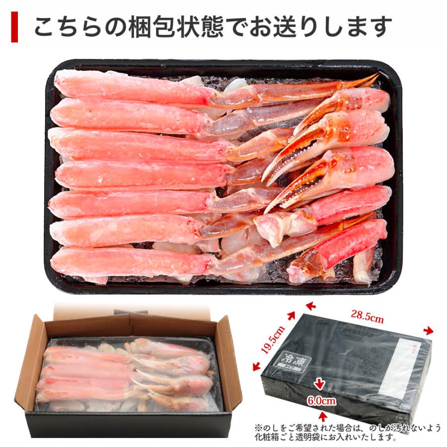 カニ かに 蟹 カット済み 生 ずわいがに  内容量500g / 総重量700g お刺身OK ズワイ かにしゃぶ 刺身 ギフト 化粧箱入 送料無料｜kitauroko｜05