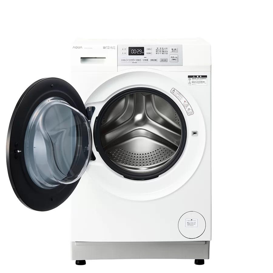 【関東指定エリア　送料/基本設置/引取りも無料】アクア　AQW-SD12A-L-W　ドラム式洗濯乾燥機　洗濯12kg/乾燥6kg　まっ直ぐドラム　左開き　ホワイトの画像