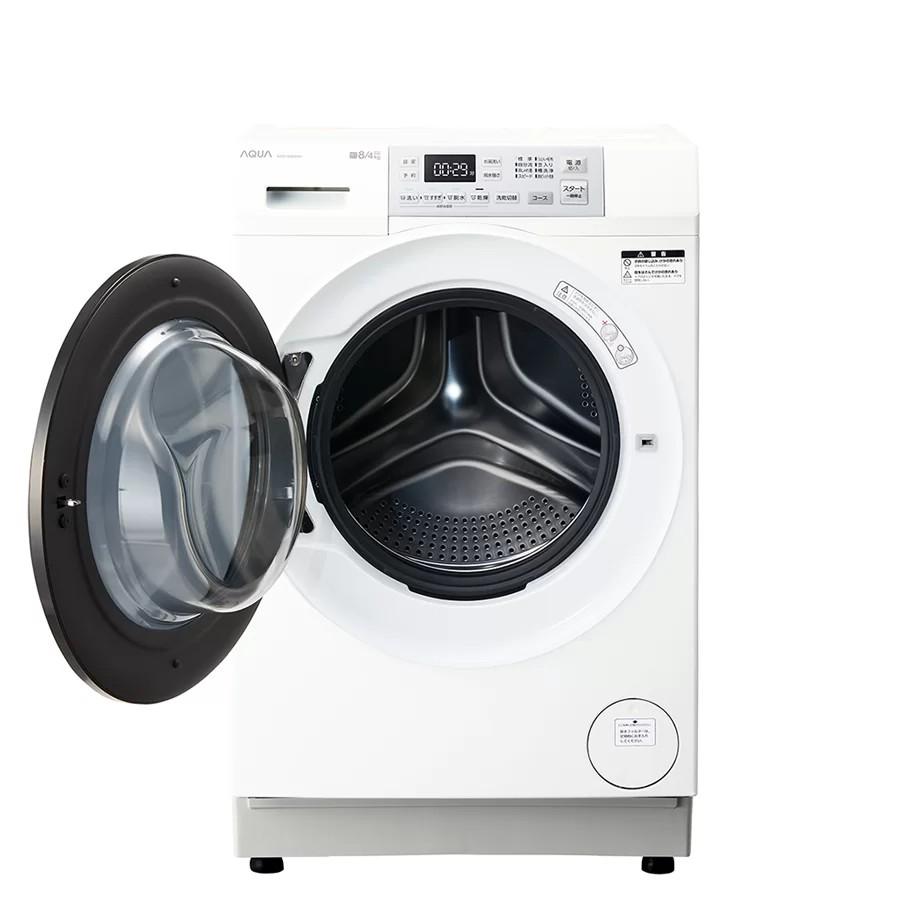 【関東指定エリア　送料/基本設置/引取りも無料】アクア　AQW-SD8A-L-W　ドラム式洗濯乾燥機　洗濯8kg/乾燥4kg　まっ直ぐドラム　左開き　ホワイトの画像