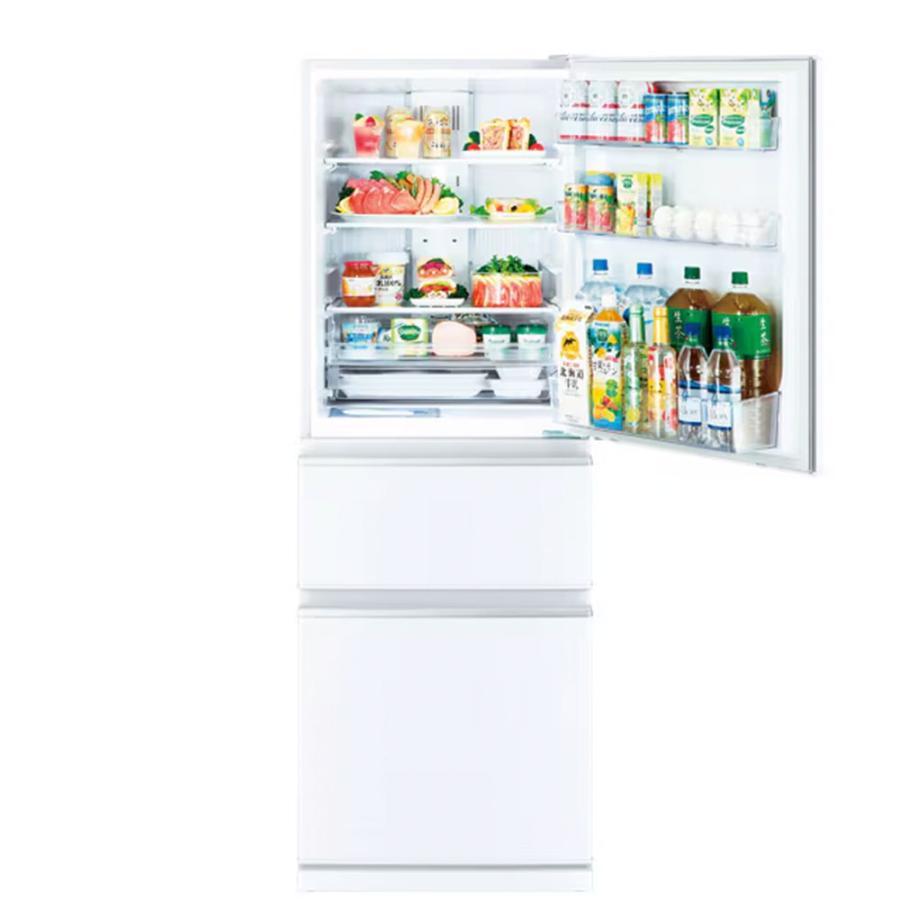 ★極美品★【2024年製】三菱 冷蔵庫 3ドア MR-C33K-W 330L 三菱電機 冷蔵庫 330L 右開き 3ドア 幅60cm 2段チルド フリー