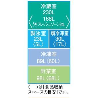 【関東/関西指定エリア　送料/標準設置/引取り無料】三菱電機　MR-JX47LTJ-W　470L　幅65cm　クロスホワイト　両開き　6ドア　冷蔵庫　日本製｜kitazawa｜10