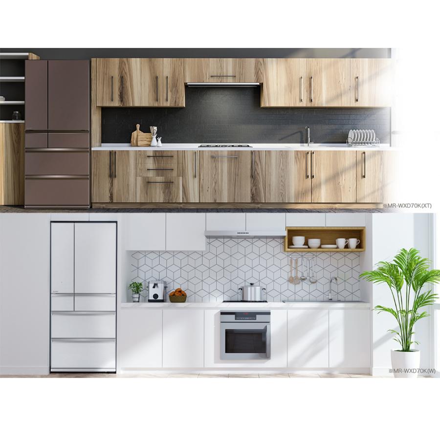 MITSUBISHI MR-WXD70G-XT BROWN 推奨品】三菱電機 MR-WXD70K-XT 6ドア