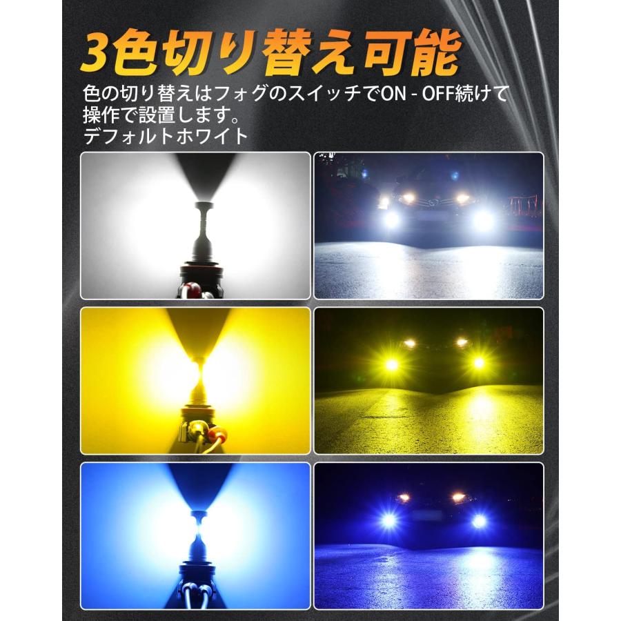 訳アリ】BORDAN 3色切り替え H8 H11 H16 LEDフォグランプ LED フォグ