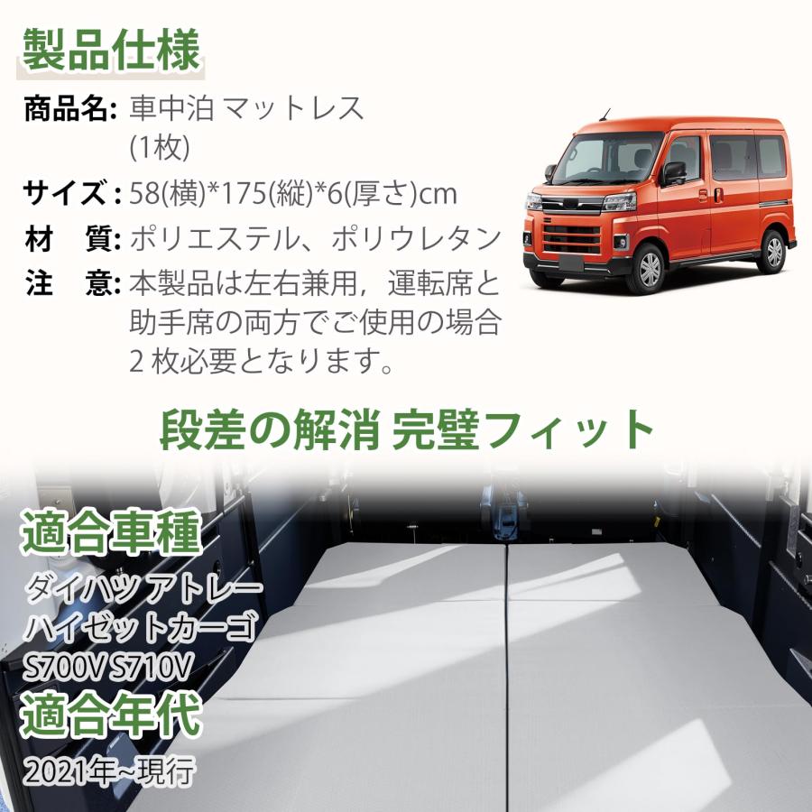 アトレー　ハイゼット折りたたみマットレス ブラック 3つ折り アトレー ハイゼット折りたたみマットレス ブラック 3つ折り アトレー