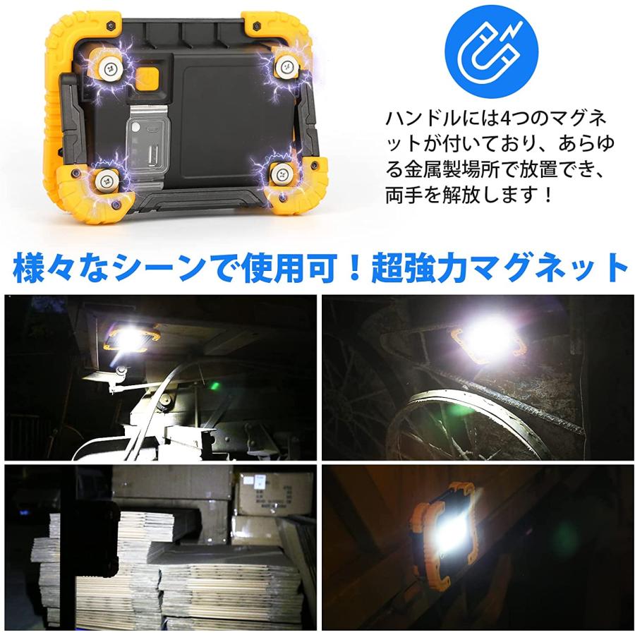 SANYOU SUPAREE】 LED 投光器 充電式 led作業灯 屋外 防水 折り畳み式