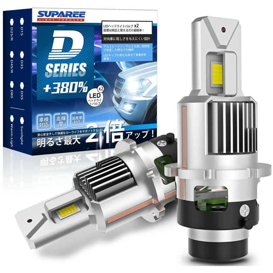 SUPAREE PRO D4R LED ヘッドライト 純正HID交換用 シェード 配線レス