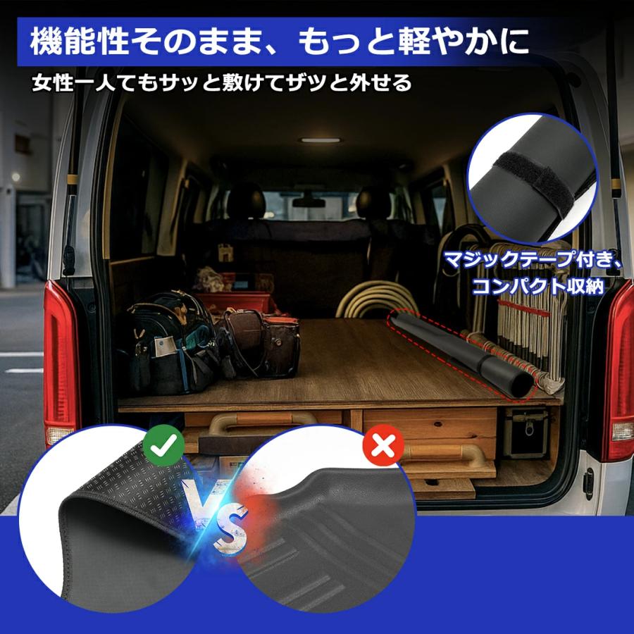 SUNVIC ハイエース 200系 ラゲッジマット 1 2 3 4 5 6 7 型 標準ボディ