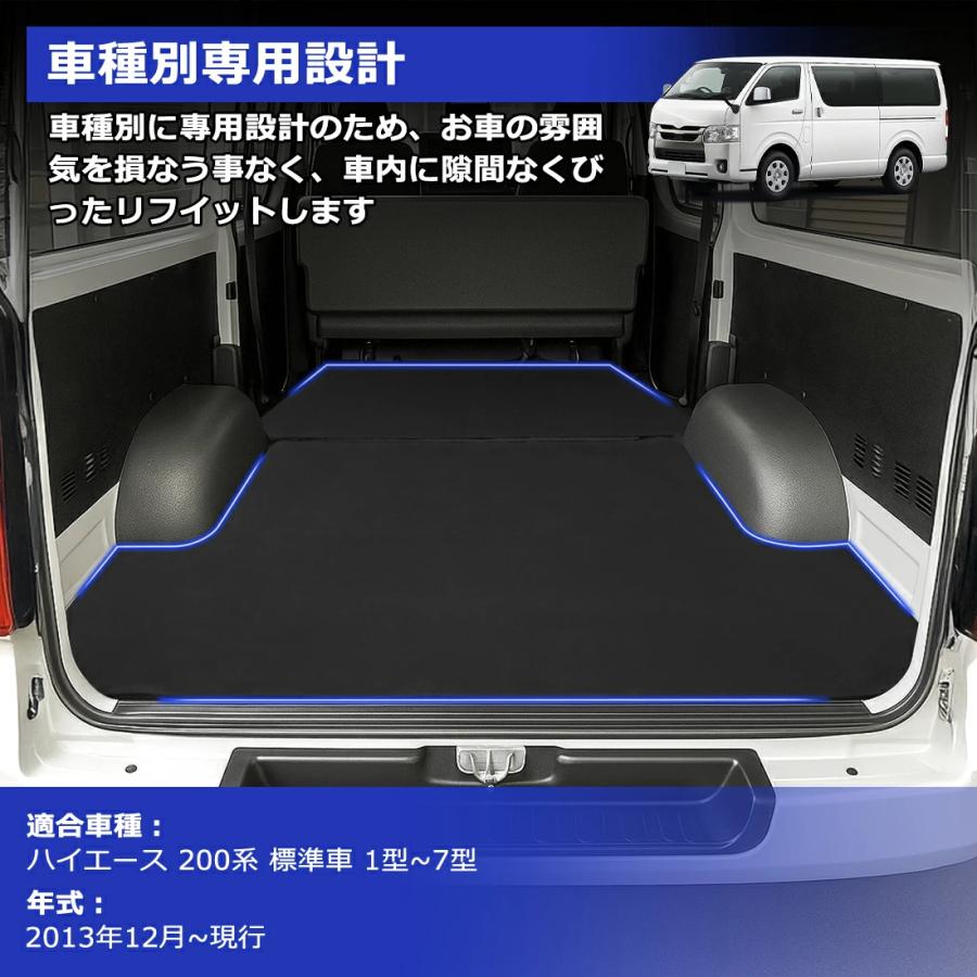 ハイエース 200系 ラゲッジマット 1 2 3 4 5 6 7 型 標準ボディ PVC