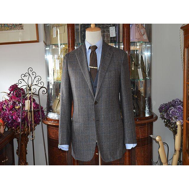 美品■Kiton カシミヤ100% テーラードジャケット ブラウン系 イタリア製 美品□Kiton カシミヤ100% テーラードジャケット ブラウン系