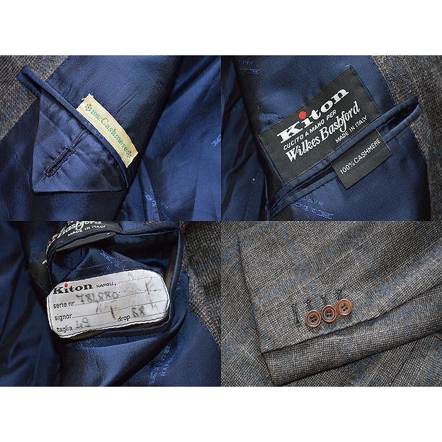 【極美品・未使用級】 Kiton キートン カシミヤ100% ジャケット 未使用✨Kiton キートン カシミヤ100% 50 ネイビー チェスターコート