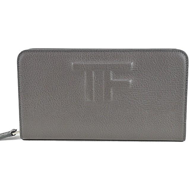 ◆トムフォード◆未使用品 TFロゴ ラウンド長財布 コンチネンタルウォレット グレー TOM FORD｜kitazume-shoji