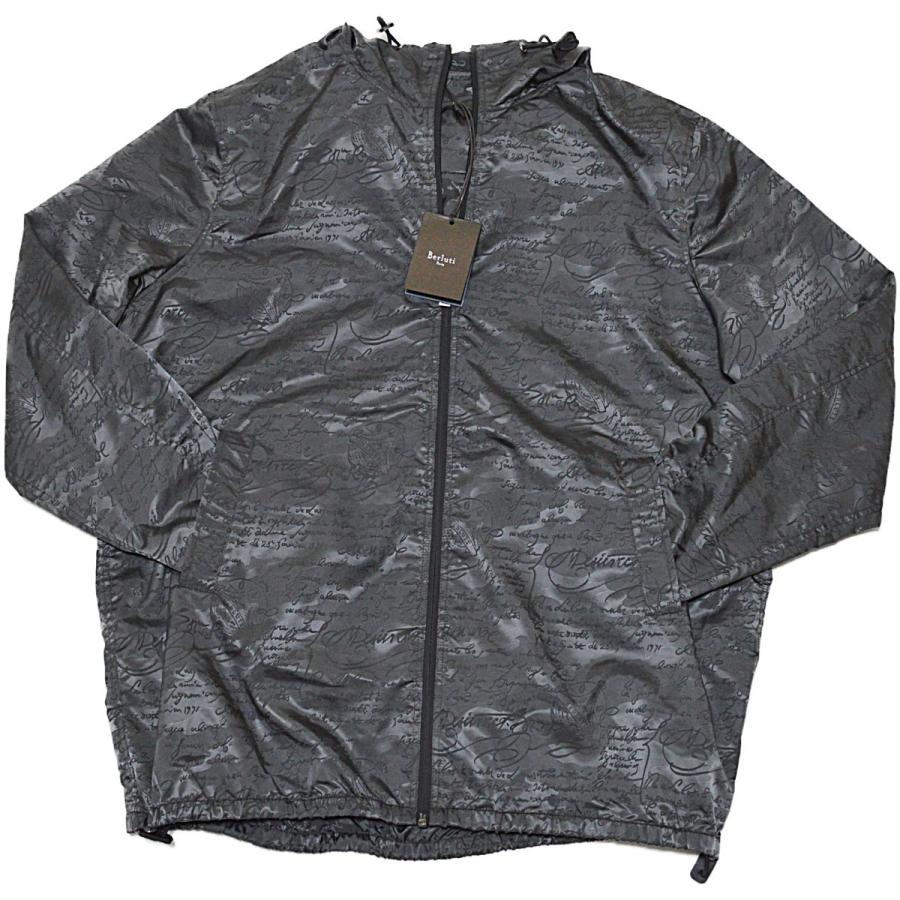 Berluti ベルルッティブラック フード付き ナイロンジャケット