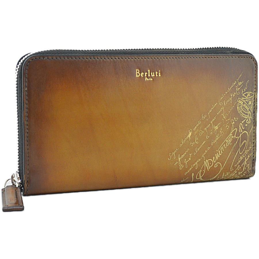 Berluti ベルルッティ パティーヌ カリグラフィ 二つ折り長財布 ブラウン Berluti ベルルッティ パティーヌ カリグラフィ 二つ折り長財布