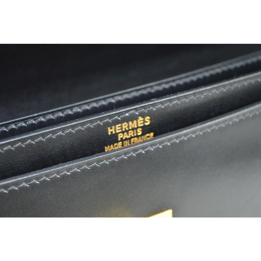 エルメスケリーデペッシュ38ボックスカーフビジネスバッグ□E刻印