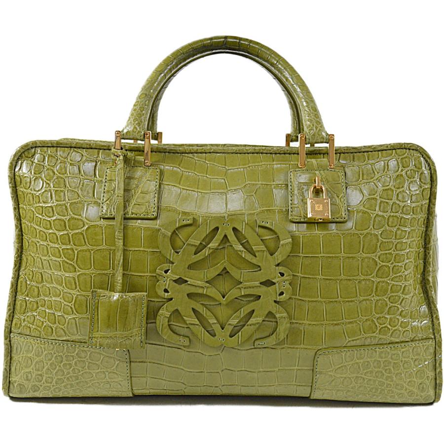 Amazona（LOEWE） ロエベ 超希少&超豪華 最高級 リアルクロコダイル 