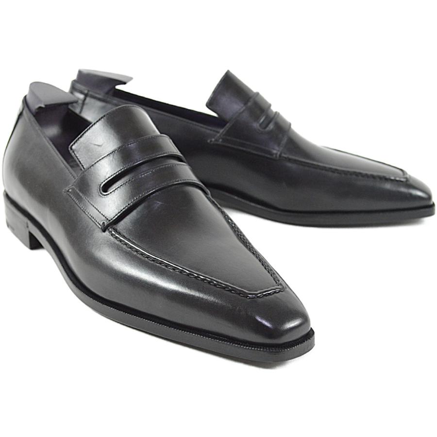 【美品】Berluti黒レザー ポインテッドトゥシューズベルルッティ サイズ9 Berluti（ベルルッティ） ◇ベルルッティ◇未使用品 現行ロゴ