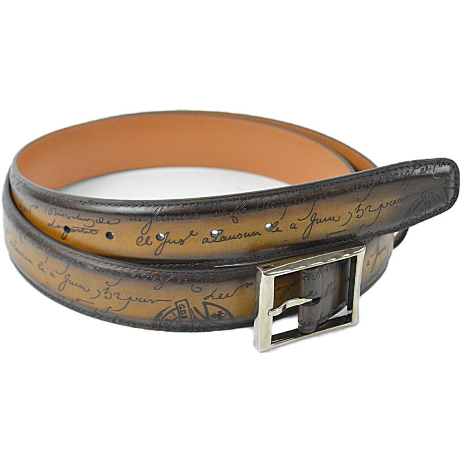 Berluti ベルルッティ ベルト カリグラフィー スクリット パティーヌ Berluti ベルルッティ Bバックル スクリット カリグラフィ