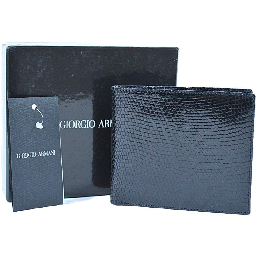 GIORGIO ARMANI ◇ジョルジオアルマーニ◇未使用品 リザード 2つ折り