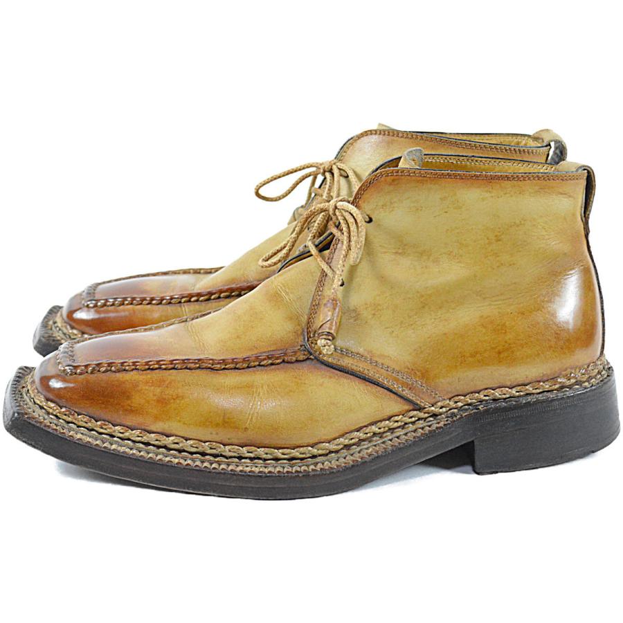 美品 ステファノブランキーニ カルツォレリア パティーヌ レザーシューズ 6.5 Stefano Branchini ◇ステファノブランキーニ◇最上級ライン