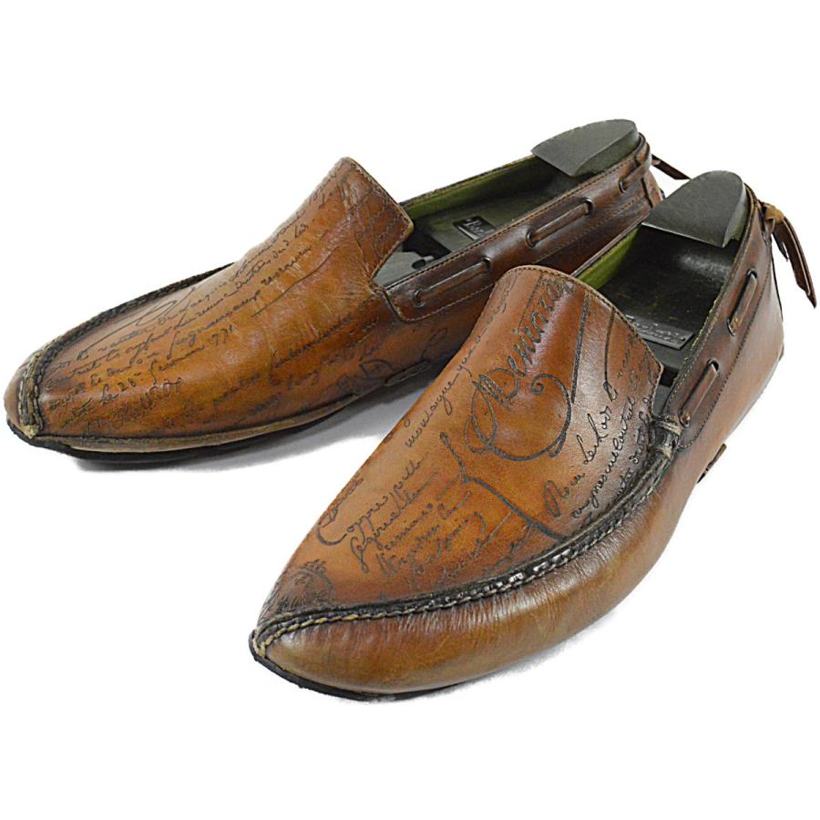 ◆ベルルッティ◆スクリット カリグラフィ メンズ ドライビングシューズ インディオ2 パティーヌ メンズ ローファー BERLUTI