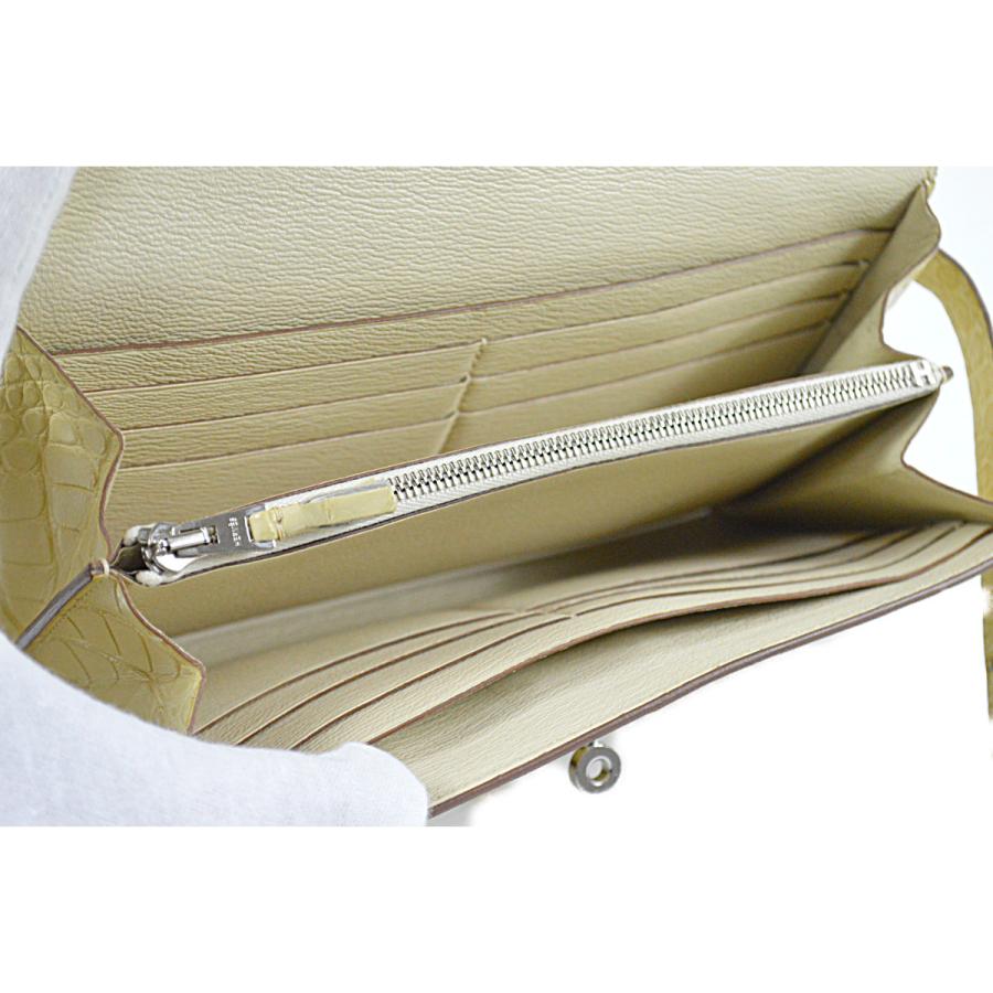 エルメス 超希少 ケリー ギリーズ ロングウォレット 希少 アリゲーター素材 シルバー金具 長財布 16年 X刻印 Hermes Kelly Wallet Patience Harvey 株 北詰商事 通販 Yahoo ショッピング