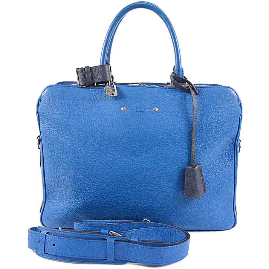 ルイ ヴィトン 上質トリヨンレザー アルマンド メンズ 2way ブリーフケース ブルー 書類鞄 ビジネスバッグ M52822 LOUIS