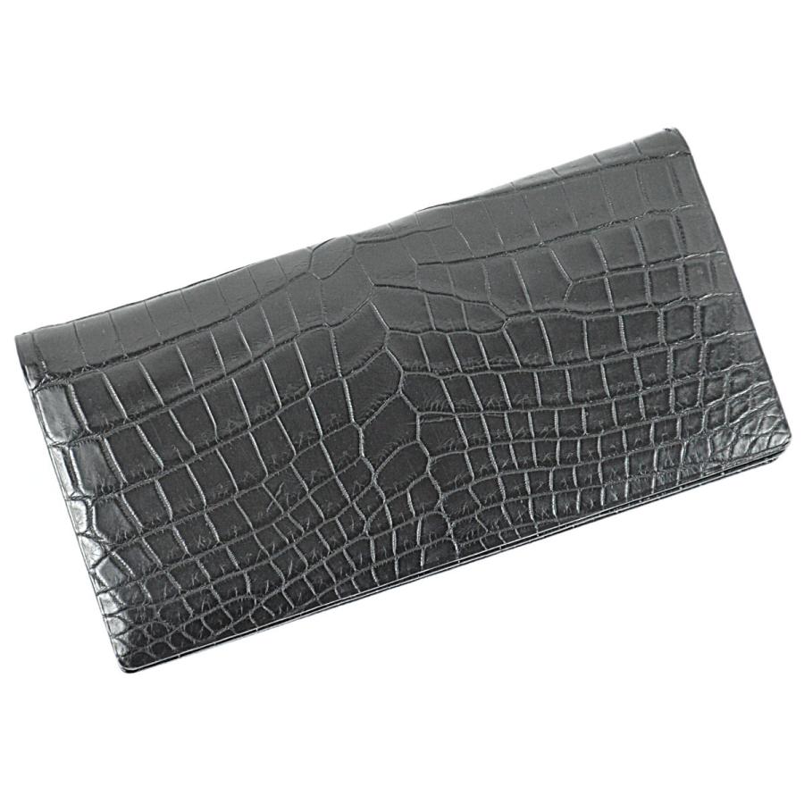 ◇クロコダイル◇未使用品 極上の逸品 無双仕立て メンズ 長財布 長  
