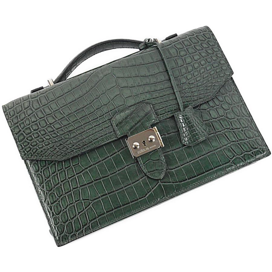 ゼルパリ 超希少 超豪華 クロコダイル ポロサス セカンドバッグ