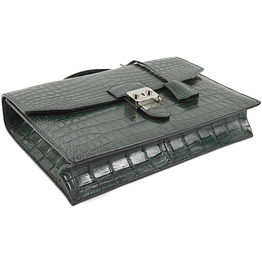 ゼルパリ 超希少 超豪華 クロコダイル ポロサス セカンドバッグ