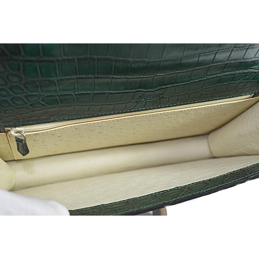 ゼルパリ 超希少 超豪華 クロコダイル ポロサス セカンドバッグ