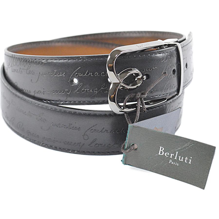 Berluti カリグラフィー ベルト レザー　スクリット　全長100cm BERLUTI - 未使用 ベルルッティ Berluti ベルト レザーベルト