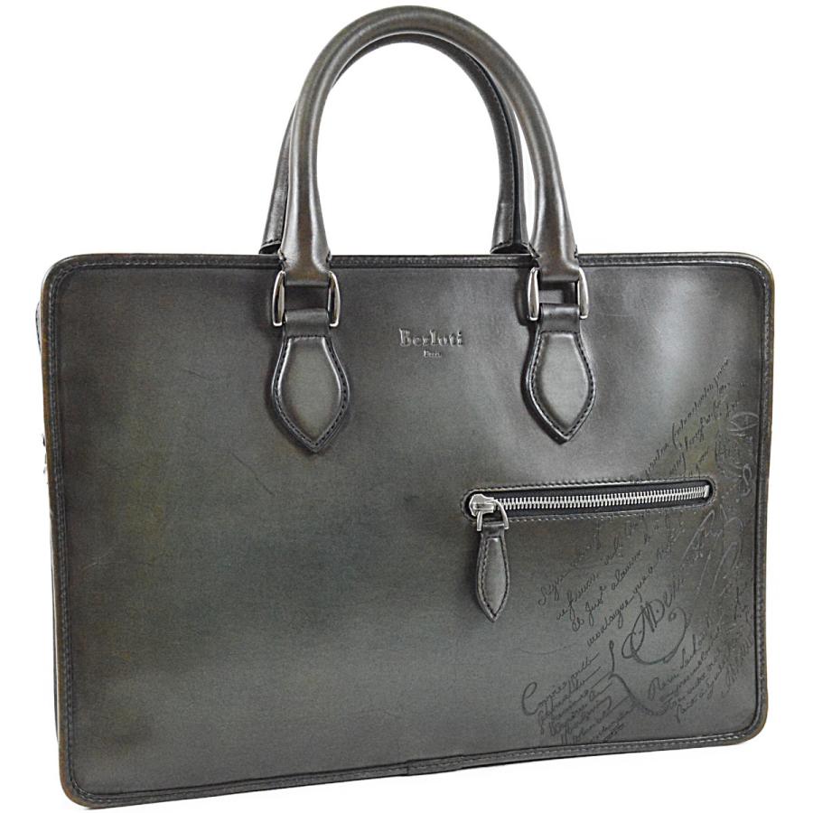 【美品】ベルルッティ アンジュール スクリット パティーヌ ブリーフケース Berluti（ベルルッティ） ◇ベルルッティ◇2way ブリーフケース アン
