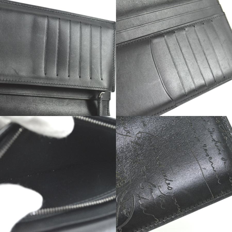 ベルルッティ 長財布 エベネ カリグラフィ スクリットレザー ブラック Berluti（ベルルッティ） ◇ベルルッティ◇美品 スクリット