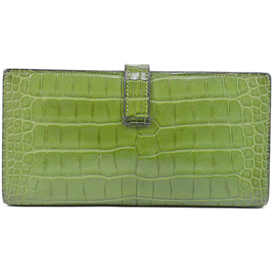 HERMES エルメス 超豪華 極上の逸品 アリゲーター マット 長財布 HERMES エルメス 超豪華 極上の逸品 アリゲーター マット 長財布
